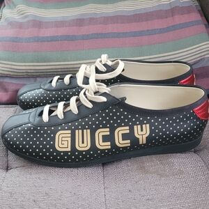 Gucci Black and Red Sneakers